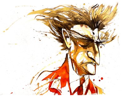 Edgard Varese - colour caricature by Neale Osborne
